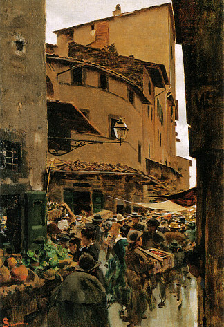 卡利马拉街 Via Calimala (1899)，Telemaco Signorini