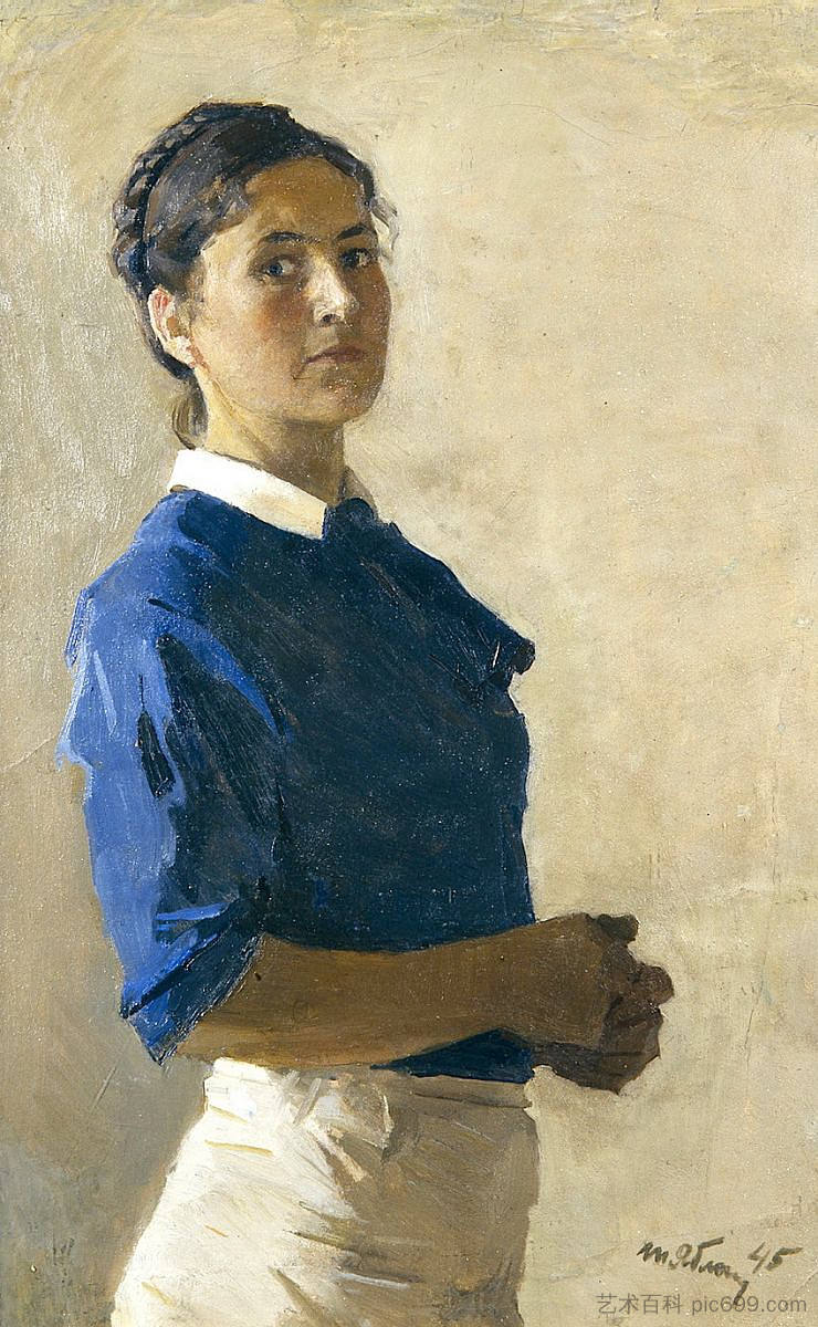 自画像 Self Portrait (1945)，塔提亚纳亚布隆斯卡