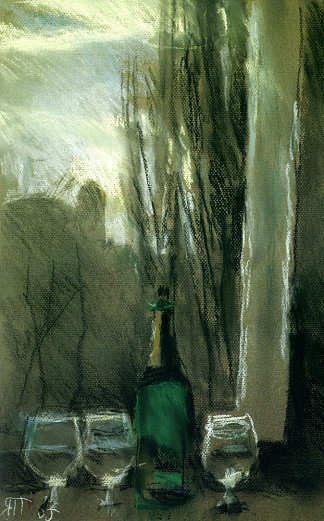 静物与绿色瓶子 Still Life with a Green Bottle (2005)，塔提亚纳亚布隆斯卡