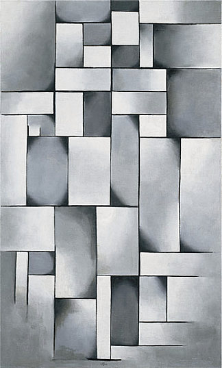 灰色构图（抹布时间） Composition in gray (Rag Time) (1919)，特奥·凡·杜斯伯格