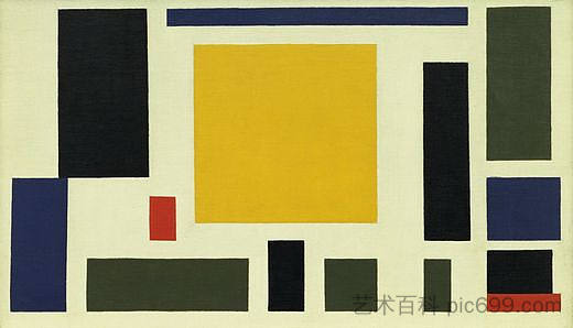 组成十三 Composition XIII (1918)，特奥·凡·杜斯伯格