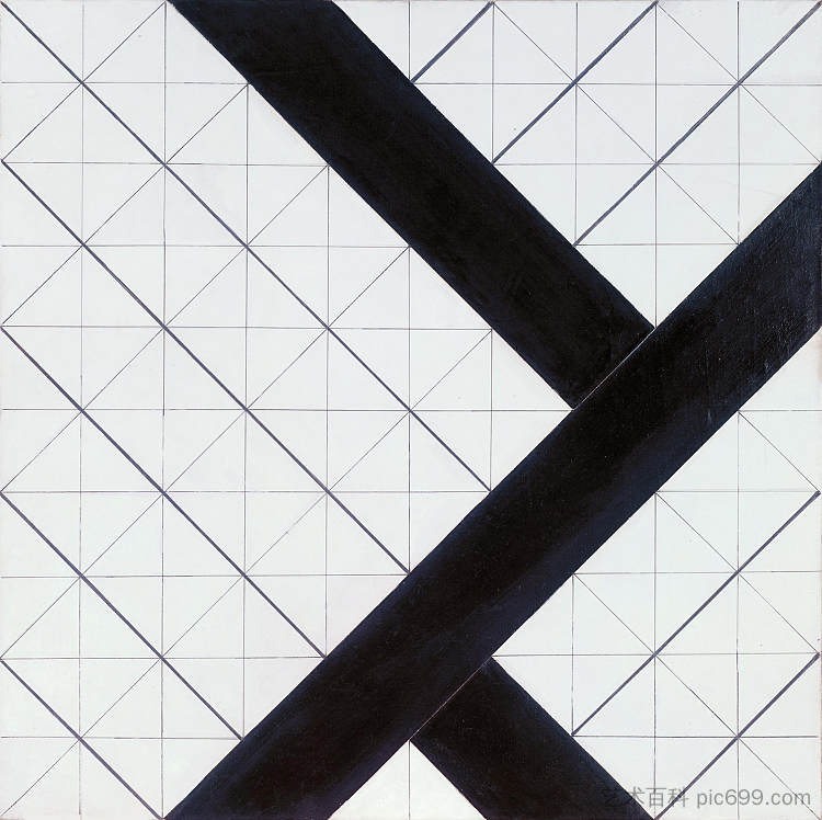 计数器成分六 Counter composition VI (1925; Germany  )，特奥·凡·杜斯伯格