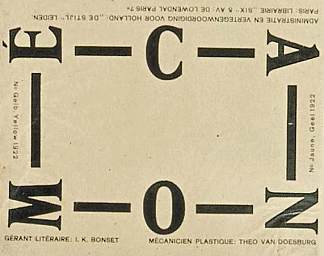 封面 fo “在机制中” Cover fo “In Mechanism” (1922; Germany                     )，特奥·凡·杜斯伯格