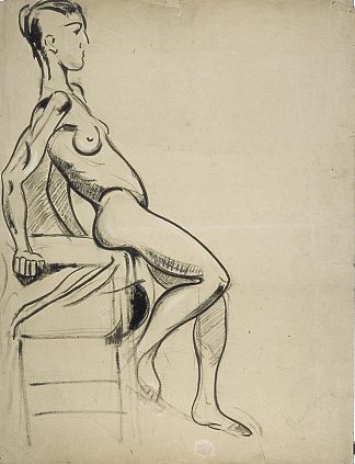 椅子上的女性裸体 Female nude on a chair (1931; Germany                     )，特奥·凡·杜斯伯格