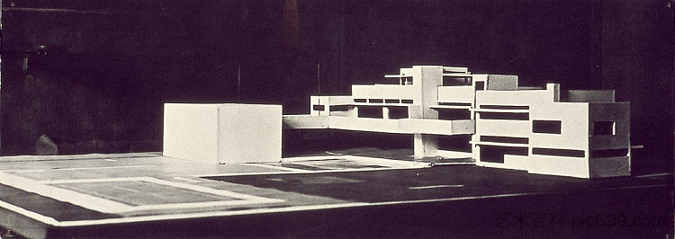 豪宅模型 Model of mansion (1923; Germany  )，特奥·凡·杜斯伯格