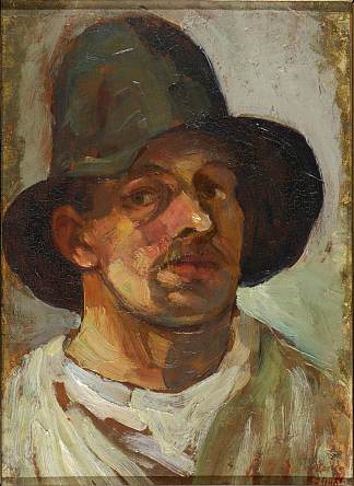 带帽子的自画像 Self portrait with hat (1906)，特奥·凡·杜斯伯格