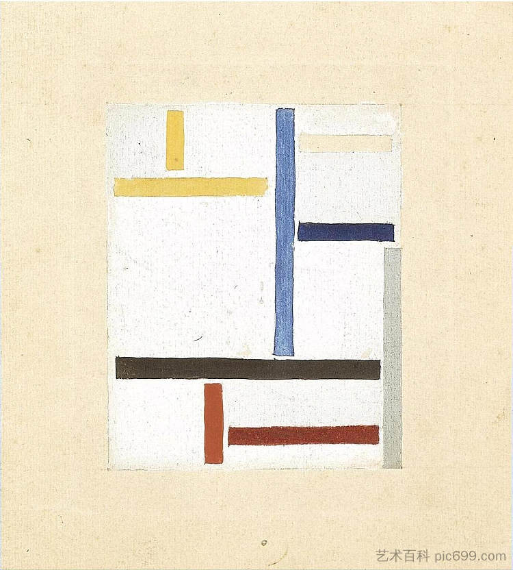 作文研究二十五 Study for Composition XXV (1923; Germany  )，特奥·凡·杜斯伯格