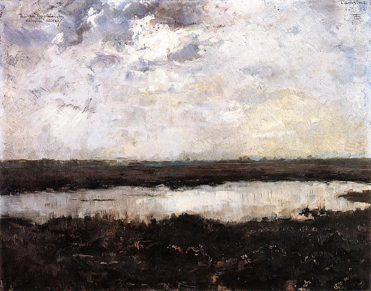 坎皮恩的池塘 A Pond in Campine (1884),西奥·凡·莱西尔伯格