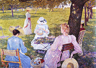 果园里的家庭 Family in the Orchard (1890)，西奥·凡·莱西尔伯格