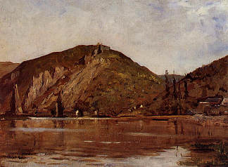 那慕尔周围的默兹河 Meuse River around Namur (1880)，西奥·凡·莱西尔伯格