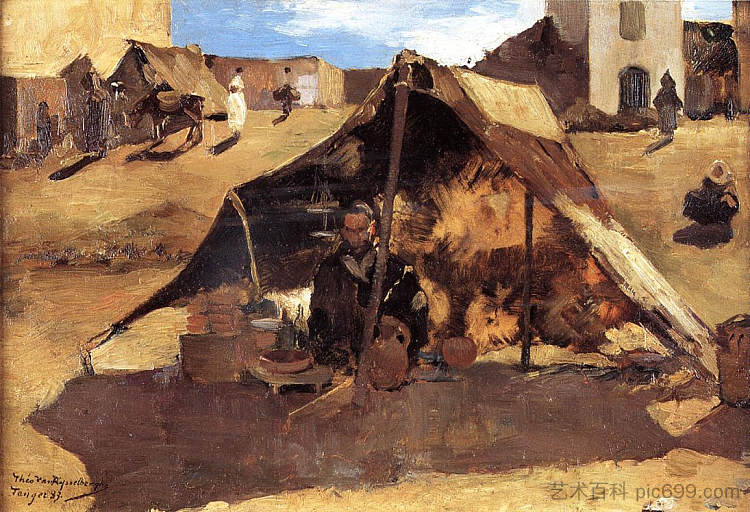 摩洛哥市场 Moroccan Market (1883)，西奥·凡·莱西尔伯格