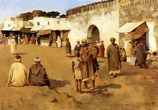 摩洛哥市场 Moroccan Market (c.1883)，西奥·凡·莱西尔伯格