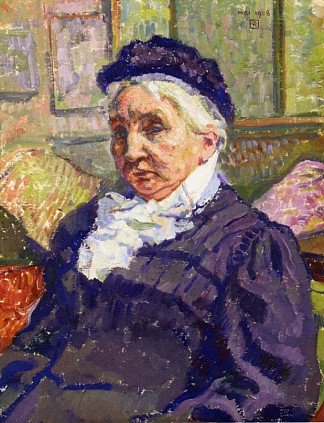 蒙农夫人的肖像 Portrait of Madame Monnon (1908)，西奥·凡·莱西尔伯格