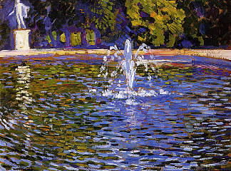 喷泉 – 波茨坦无苏西公园 The Fountain – Parc Sans Souci at Potsdam (1902)，西奥·凡·莱西尔伯格