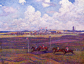 滨海布洛涅赛道 The Race Track at Boulogne sur Mer (1900)，西奥·凡·莱西尔伯格