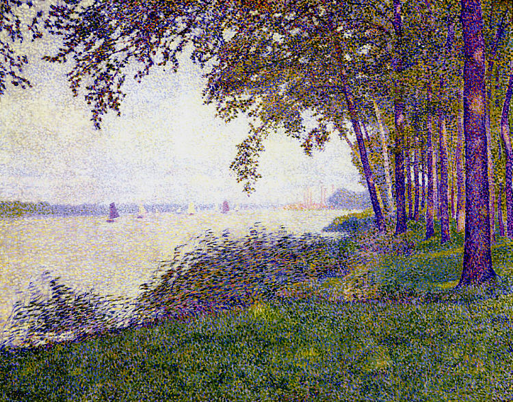 雾后安特卫普上游的舍尔德 The Schelde Upstream from Antwerp After Fog (1892)，西奥·凡·莱西尔伯格