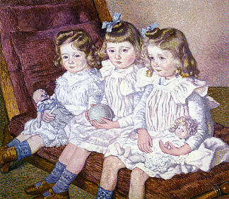 托马斯·布劳恩的三个女儿 Thomas Braun’s Three Daughters (1904)，西奥·凡·莱西尔伯格