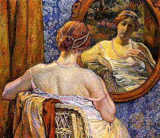 镜子里的女人 Woman at a Mirror (1907)，西奥·凡·莱西尔伯格