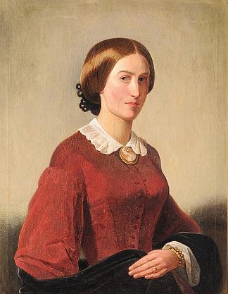 一位女士的肖像 Portrait of a Lady (1859)，西奥多·利奥波德·韦勒
