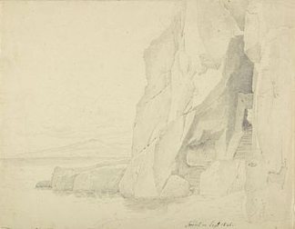 索伦托的岩石海岸 The rocky shore of Sorrento (1846)，西奥多·利奥波德·韦勒
