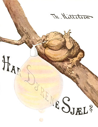动物有灵魂吗？盖 Har dyrene Sjæl? Cover (1894)，蒂奥多·吉特尔森