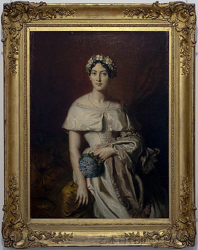 卡巴鲁斯小姐的肖像 Portrait de Mlle de Cabarrus (1848)，狄奥多·夏塞希奥