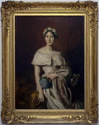 卡巴鲁斯小姐的肖像 Portrait de Mlle de Cabarrus (1848)，狄奥多·夏塞希奥