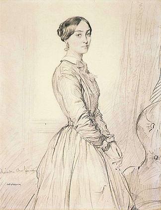 博格·德·巴尔桑夫人的肖像 Portrait of Mme Borg de Balsan (1847)，狄奥多·夏塞希奥