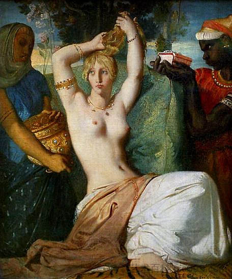 以斯帖的厕所 The Toilette of Esther (1841)，狄奥多·夏塞希奥