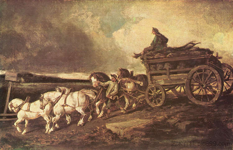 煤车 Coal cars (1821 - 1822)，西奥多·杰利柯