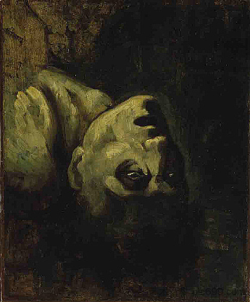 溺水者的头 Head of a Drowned Man (c.1819)，西奥多·杰利柯