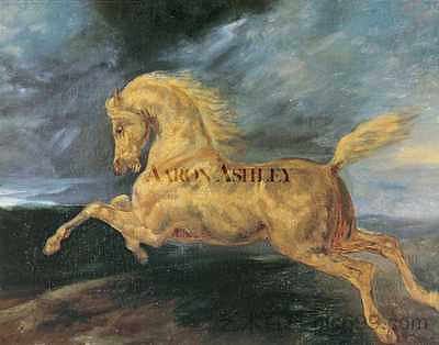 被闪电吓坏的马 Horse frightened by lightning (1810 - 1812)，西奥多·杰利柯