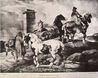 马匹去集市 Horses going to a fair (1821)，西奥多·杰利柯