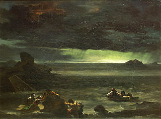 大洪水现场 Scene of the Deluge (1820)，西奥多·杰利柯