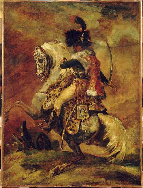 帝国近卫军猎兵军官研究 Study for Officer of Chasseurs of the Imperial Guard,西奥多·杰利柯