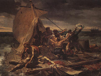 研究美杜莎之筏 Study for The Raft of the Medusa (1819)，西奥多·杰利柯
