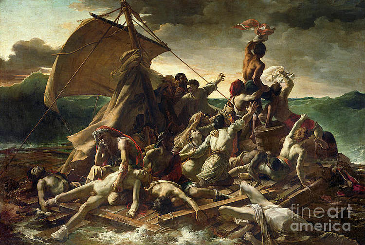 美杜莎之筏 The Raft of the Medusa (1818 - 1819; France  )，西奥多·杰利柯