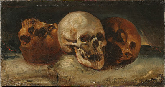 三个头骨 The three skulls (1812 - 1814)，西奥多·杰利柯