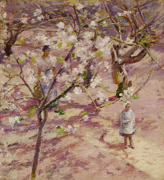 吉维尼的花朵 Blossoms at Giverny (c.1891 – c.1893)，西奥多·罗宾逊