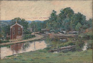 Night at the Lock， Napanoch， New York Evening at the Lock, Napanoch, New York (1893)，西奥多·罗宾逊