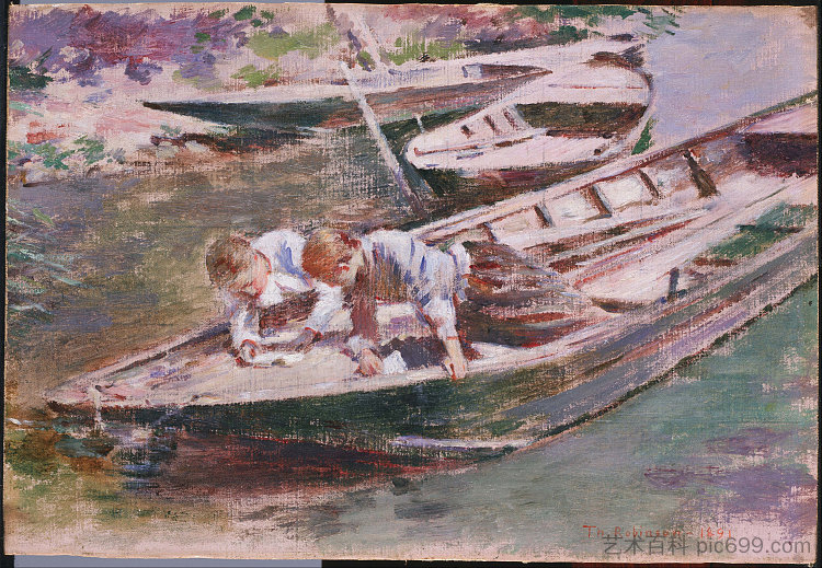 两个人在一条船上 Two in a Boat (1891)，西奥多·罗宾逊