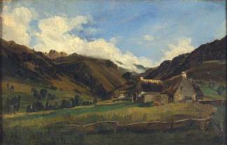 奥弗涅的丘陵景观 A Hilly Landscape in Auvergne (c.1831; France                     )，西奥多·卢索
