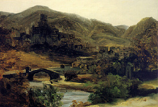 梯也尔在奥弗涅的景色 A View of Thiers in the Auvergne (1830)，西奥多·卢索