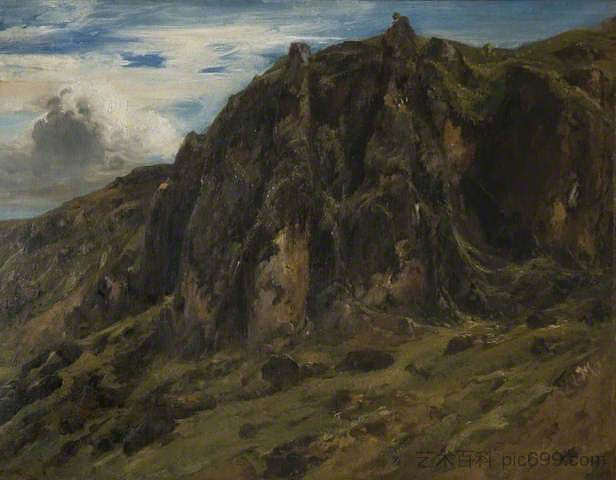 奥弗涅的风景 Landscape in the Auvergne (c.1830; France  )，西奥多·卢索