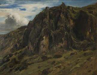 奥弗涅的风景 Landscape in the Auvergne (c.1830; France                     )，西奥多·卢索