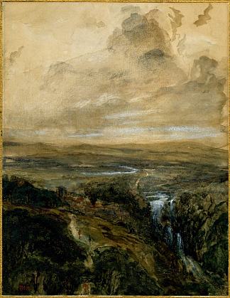 奥弗涅的风景 Landscape in the Auvergne (c.1830)，西奥多·卢索