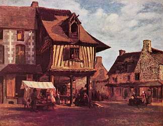 诺曼底市场 Market in Normandy (c.1845 – c.1848)，西奥多·卢索