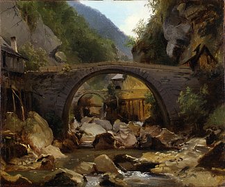 奥弗涅的山涧 Mountain Stream in the Auvergne (1830; France                     )，西奥多·卢索