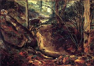 奥弗涅的山间溪流 Mountain stream in Auvergne (1830)，西奥多·卢索