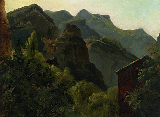 圣文森特山谷一侧（奥弗涅） Side of the Valley of Saint-Vincent (Auvergne) (c.1830; France                     )，西奥多·卢索
